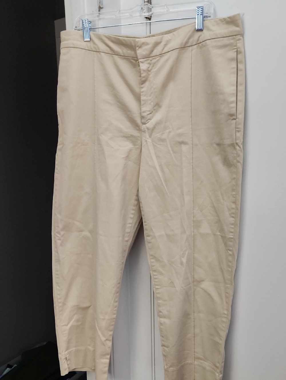 Hugo Boss Cropped Ankle Chinos in Light Beige